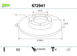 VALEO Bremsscheibe 672941 Hinterachse voll 265mm 11mm für MAZDA