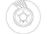 TRW Bremsscheibe df6614s zweiteilig 374mm 36mm für BMW