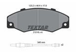TEXTAR Bremsbelagsatz, Scheibenbremse 2101602 für RENAULT