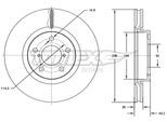TOMEX BRAKES Bremsscheibe tx7294 Vorderachse belüftet 296mm 28mm für TOYOTA LEXUS