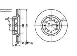 ATE Bremsscheibe 24012402021 belüftet 276mm 24mm für MITSUBISHI