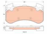 TRW Bremsbelagsatz, Scheibenbremse gdb1911 für Audi VW