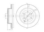 METELLI Bremsscheibe 231348c belüftet 308mm 18mm für NISSAN