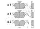 METELLI Bremsbelagsatz, Scheibenbremse 2213630 für HONDA