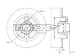 TOMEX BRAKES Bremsscheibe tx70801 Hinterachse voll 274mm 11mm für RENAULT
