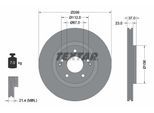 TEXTAR Bremsscheibe 92324903 298mm 23mm für SSANGYONG KG MOBILITY
