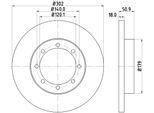 DON Bremsscheibe pcd18892 302mm 18mm für Opel Vaughall NISSAN RENAULT