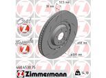 ZIMMERMANN Bremsscheibe 460453075 Vorderachse links 390mm 38mm für Porsche
