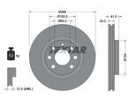 TEXTAR Bremsscheibe 92039203 256mm 24mm für Opel Vaughall DAEWOO