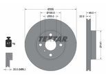 TEXTAR Bremsscheibe 92077203 255mm 22mm für CHEVROLET TOYOTA