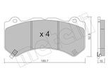 METELLI Bremsbelagsatz, Scheibenbremse 2211820 für CADILLAC JEEP