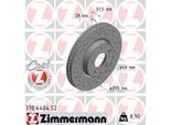 ZIMMERMANN Bremsscheibe 370440452 Vorderachse Gelocht 297mm 28mm für MAZDA