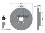 TEXTAR Bremsscheibe PRO+ 92168305 302mm 22mm für Volvo