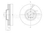 METELLI Bremsscheibe 231867c belüftet 348mm 36mm für BMW
