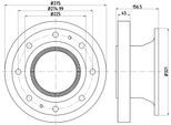 TEXTAR Bremsscheibe 93243000 375mm 45mm für Volvo