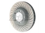 SHW PERFORMANCE Bremsscheibe pfr39982 Vorderachse rechts gelocht/genoppt 330mm 34mm für Porsche