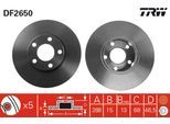 TRW Bremsscheibe df2650 voll 288mm 15mm für VW Audi