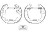 HELLA Bremsbackensatz Shoe Kit Pro 8db355004811 für Ford