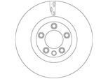 TRW Bremsscheibe df6772s 368mm 36mm für Porsche VW