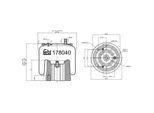 FEBI BILSTEIN Federbalg, Luftfederung 178040 258mm