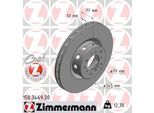 ZIMMERMANN Bremsscheibe COAT Z 150346920 Vorderachse rechts innenbelüftet 345mm 32mm für BMW