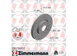 ZIMMERMANN Bremsscheibe SPORT COAT Z 230236952 Vorderachse Gelocht 257mm 22mm für Opel Fiat