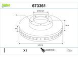 VALEO Bremsscheibe 673361 Vorderachse belüftet 316mm 28mm für Ford