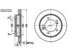 ATE Bremsscheibe 24011701091 belüftet 287mm 17mm für Suzuki