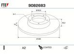 FTE Bremsscheibe 9082683 Hinterachse voll 300mm 10mm für LAND ROVER (CHERY)