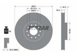 TEXTAR Bremsscheibe 92154703 321mm 30mm für Skoda