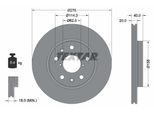 TEXTAR Bremsscheibe PRO 92204703 276mm 20mm für Suzuki