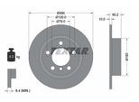 TEXTAR Bremsscheibe PRO 92238703 280mm 10mm für MINI