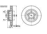 ATE Bremsscheibe 24012201981 belüftet 269mm 22mm für VAG
