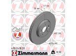 ZIMMERMANN Bremsscheibe 470241820 Vorderachse außenbelüftet 324mm 28mm für RENAULT