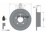 TEXTAR Bremsscheibe PRO 92059503 258mm 9mm für Mercedes