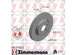 ZIMMERMANN Bremsscheibe 610371652 Vorderachse Gelocht 320mm 28mm für Volvo