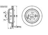 ATE Bremsensatz, Scheibenbremse ijf1414vc0 Hinterachse belüftet 324mm 18mm für HYUNDAI