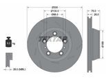 TEXTAR Bremsscheibe 92220707 Geschlitzt 330mm 28mm für Porsche