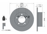 TEXTAR Bremsscheibe 92228800 305mm 12mm für Opel NISSAN RENAULT