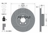 TEXTAR Bremsscheibe PRO+ 92265225 zweiteilig 345mm 24mm für BMW