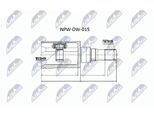 NTY Gelenksatz, Antriebswelle npwdw015 radseitig für SSANGYONG