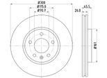DON Bremsscheibe pcd10912 300mm 26mm für Opel Vaughall CHEVROLET BUICK