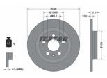 TEXTAR Bremsscheibe PRO 92323803 280mm 12mm für Volvo LYNK & CO