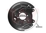 VAN WEZEL Spritzblech, Bremsscheibe 5430374 Hinterachse rechts für TOYOTA