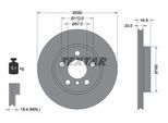 TEXTAR Bremsscheibe PRO 92305303 280mm 20mm für BMW