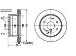 ATE Bremsscheibe 24012002351 belüftet 303mm 20mm für HYUNDAI