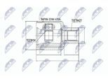 NTY Gelenksatz, Antriebswelle npwdw016 getriebeseitig für SSANGYONG