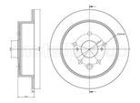 METELLI Bremsscheibe 231545c voll 291mm 10mm für LEXUS