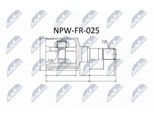 NTY Gelenksatz, Antriebswelle npwfr025 getriebeseitig