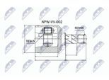 NTY Gelenksatz, Antriebswelle npwvv002 Vorderachse links